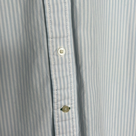 TOMMY HILFIGER Men's Light Blue Striped Shirt XL - Picture 4 of 9